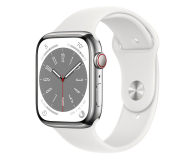 Apple Watch 8 45/Silver Steel/White Sport LTE - 1071000 - zdjęcie 1